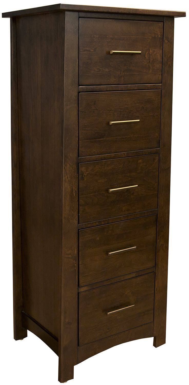 Sumatra Brown 5-Drawer Narrow Chest E7819