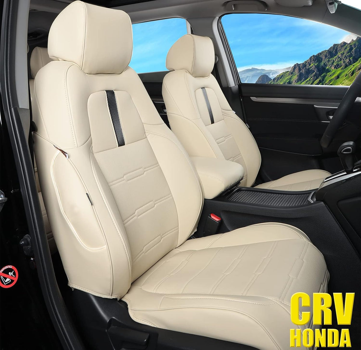 Custom Fit Waterproof Faux Leather Car Seat Covers Full Set W387267