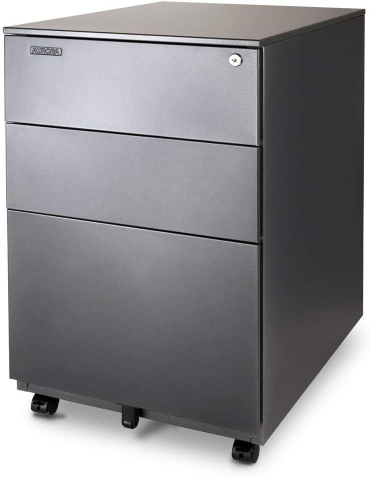 White 3 Drawer Metal File Cabinet with Lock R61417