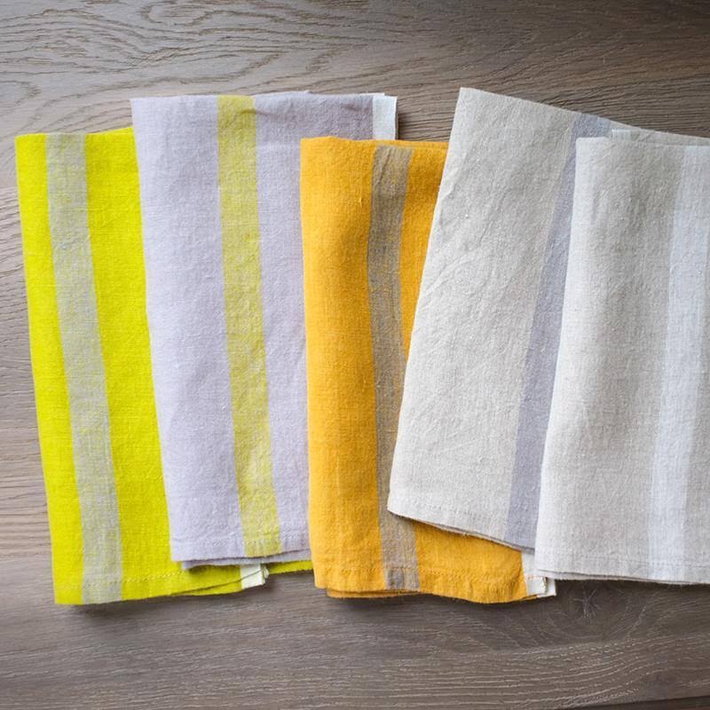Linen Tea Towels Set of 2 Grey N244