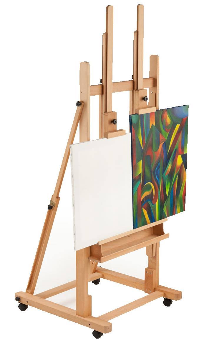 X-Large Beech Wood Floor Easel with Locking Wheels O3320