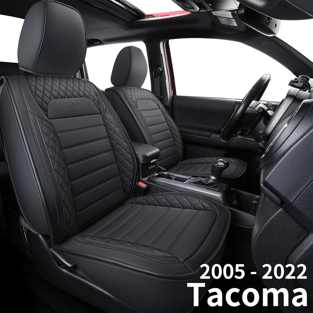 Water Proof Faux Leather Seat Covers, Black & Gray 2 pcs M962
