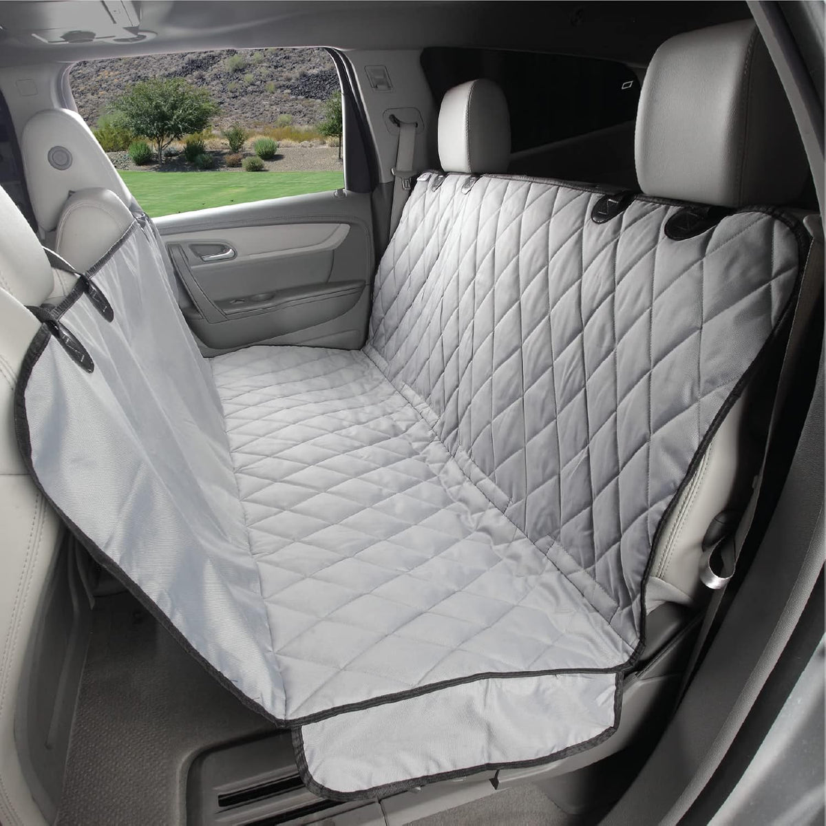 Grey Dog Seat Cover with Hammock J76472