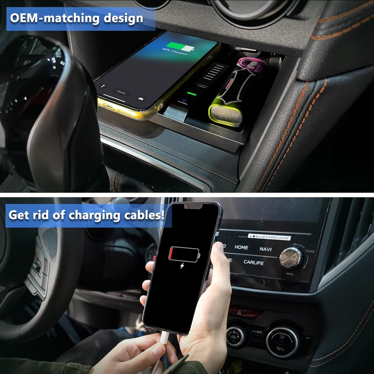 Wireless Charging Pad Center Console Organizer E477923