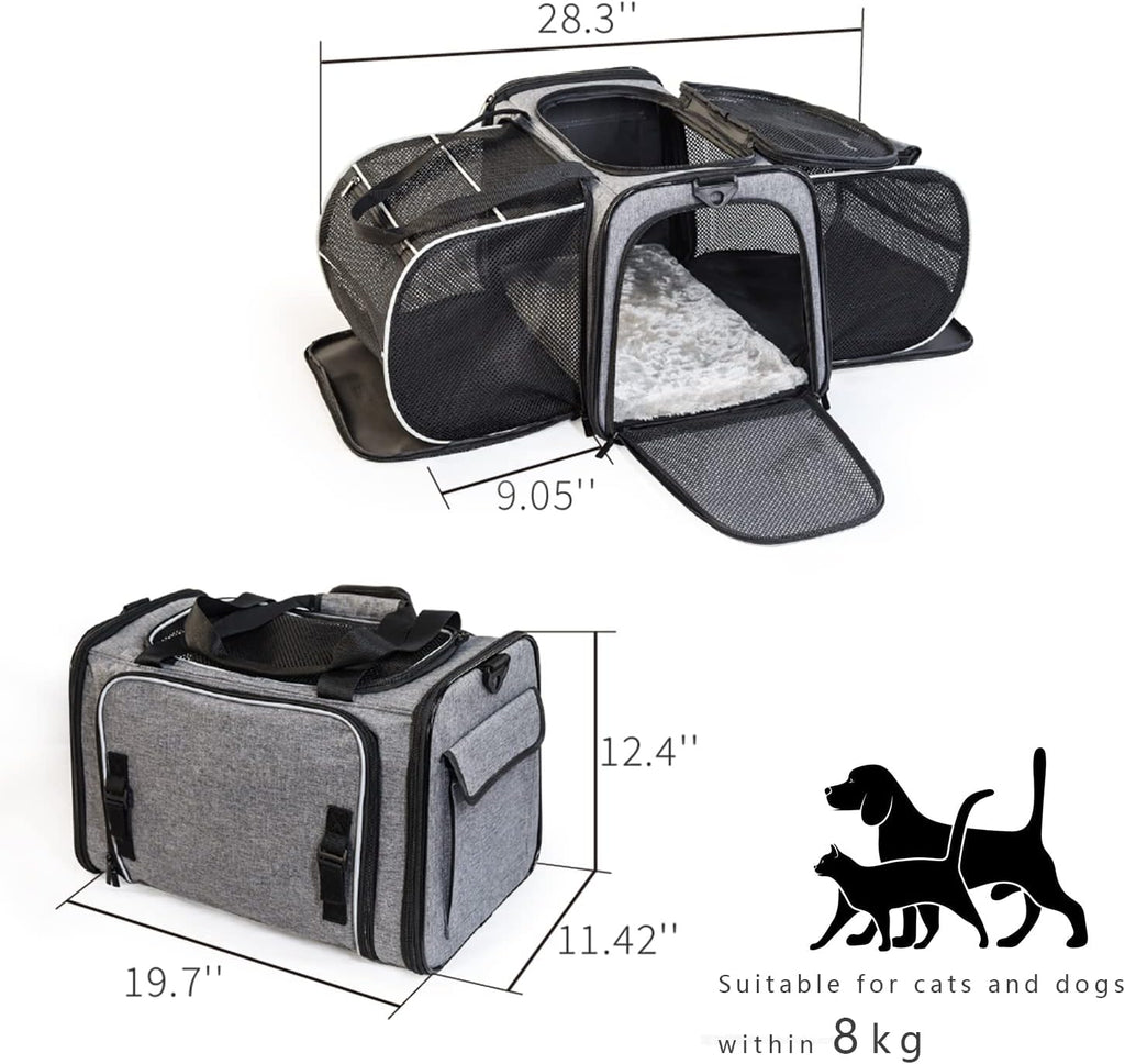 Airline Approved Soft Sided Expandable Collapsible Pet Carrier O6479