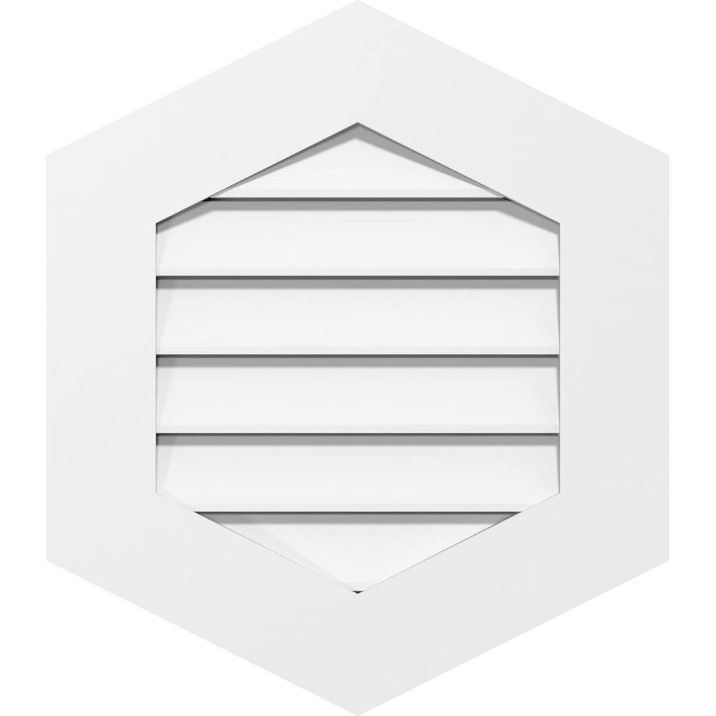 Vertical Peaked Surface Mount PVC Gable Vent P7285