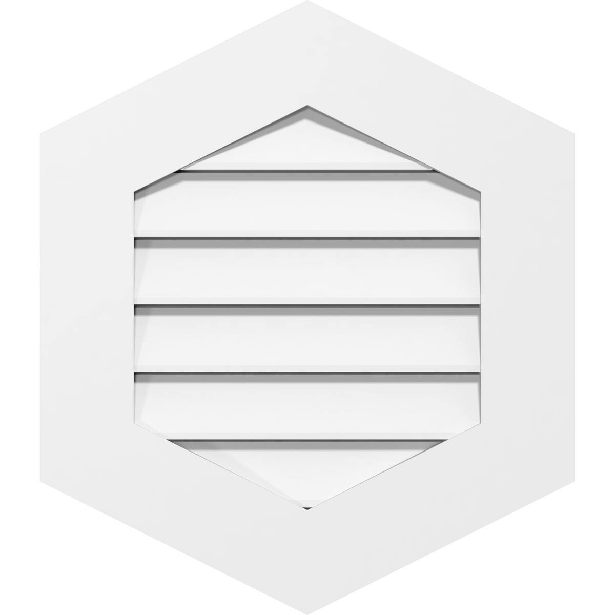 Vertical Peaked Surface Mount PVC Gable Vent P7285