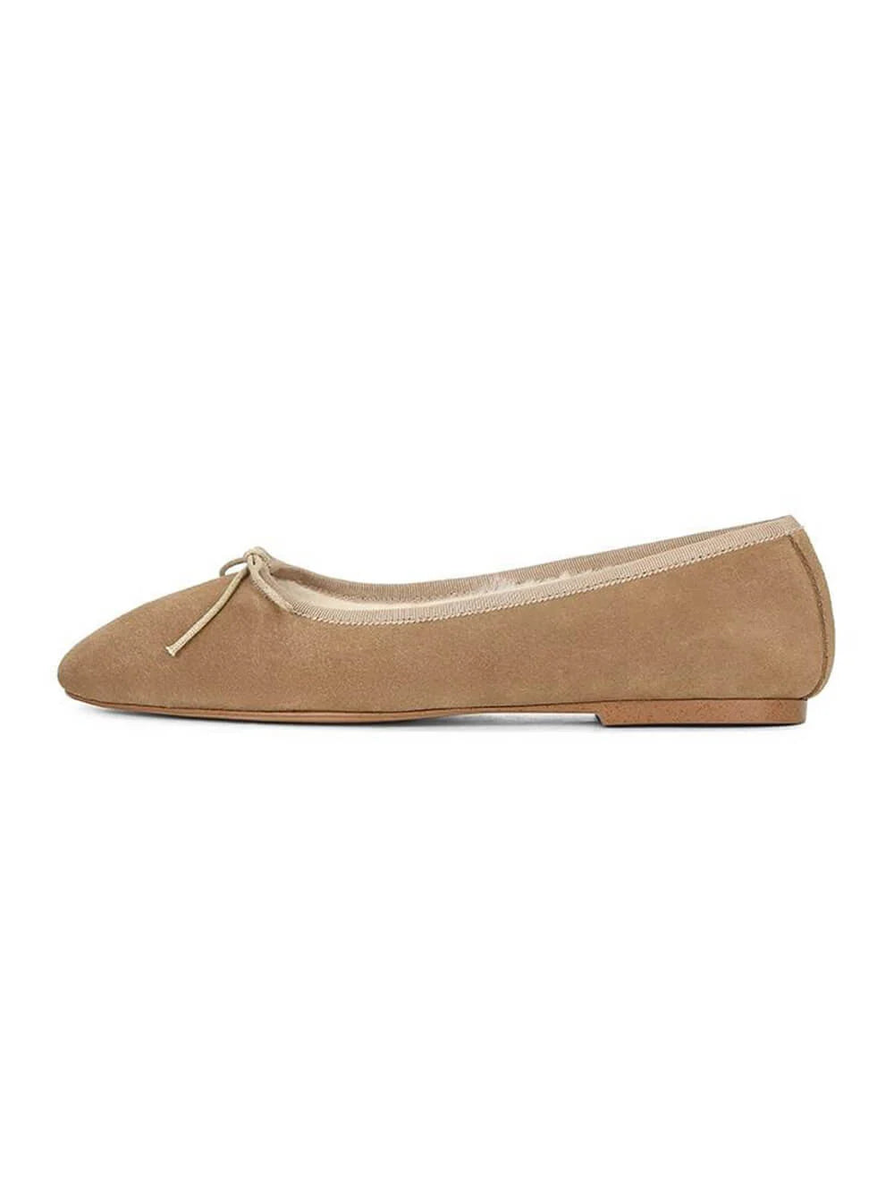 Suede Bow Ballet Shoe V57618