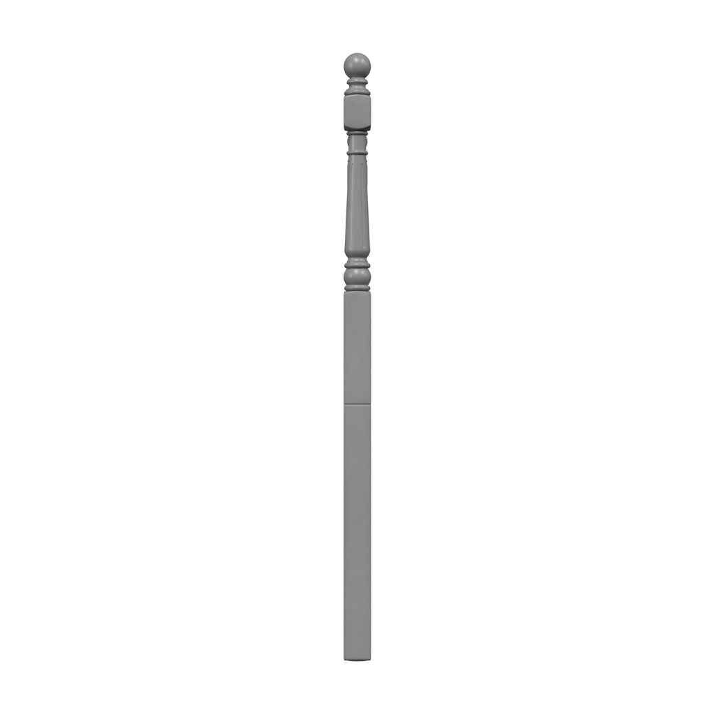 King French Grey Wood and Cane Headboard E66571