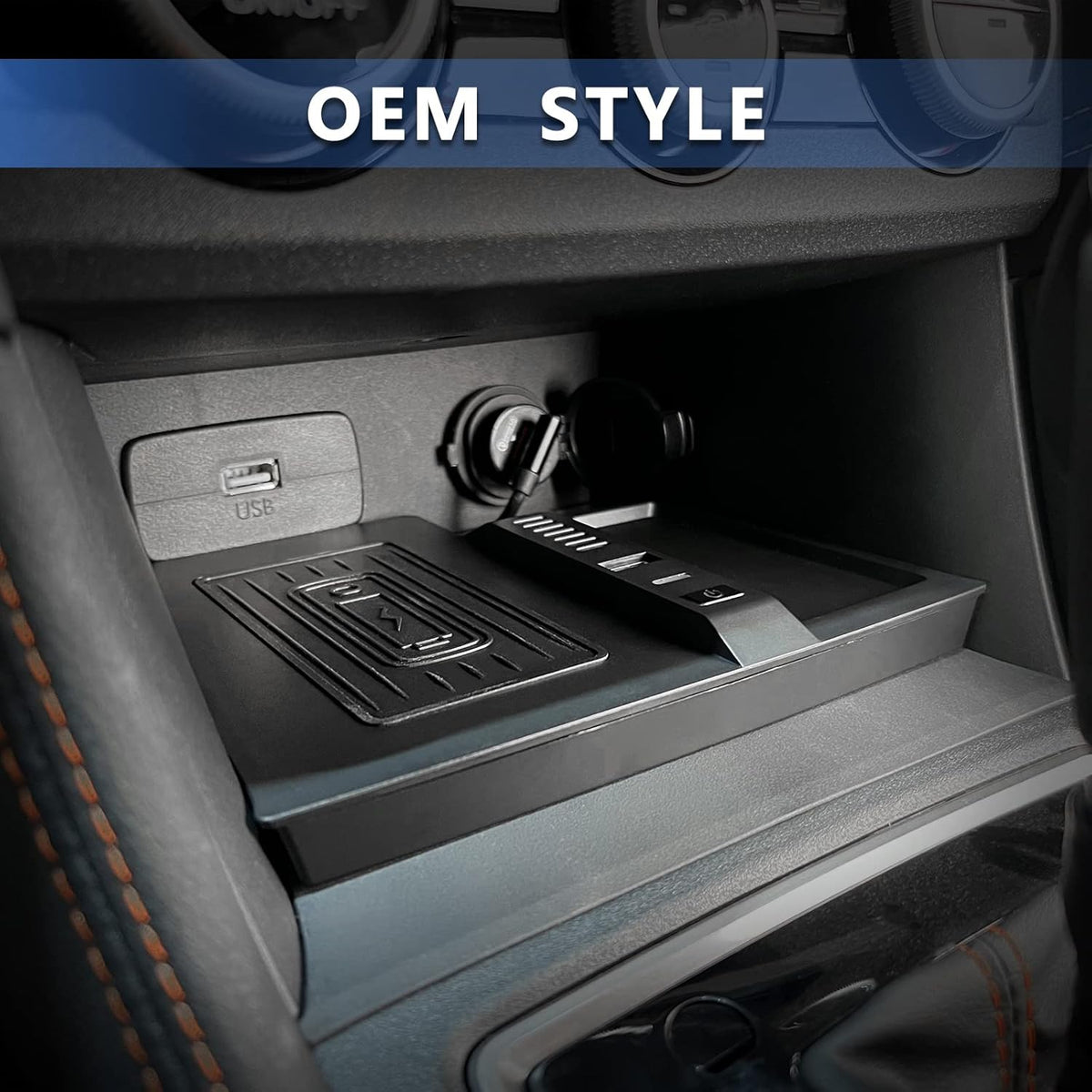 Wireless Charging Pad Center Console Organizer E477923