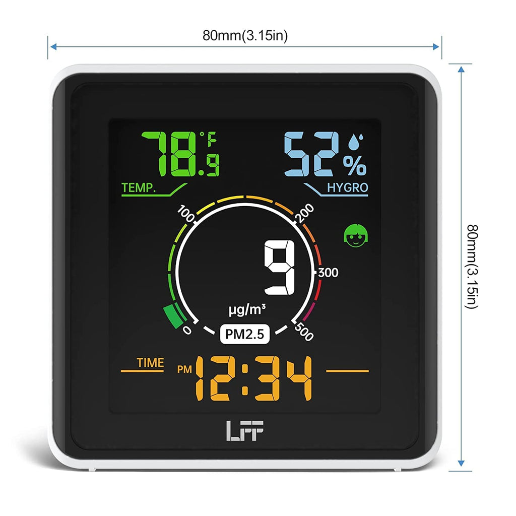Indoor Air Quality Monitor PM2.5 Temperature Humidity Meter C30347