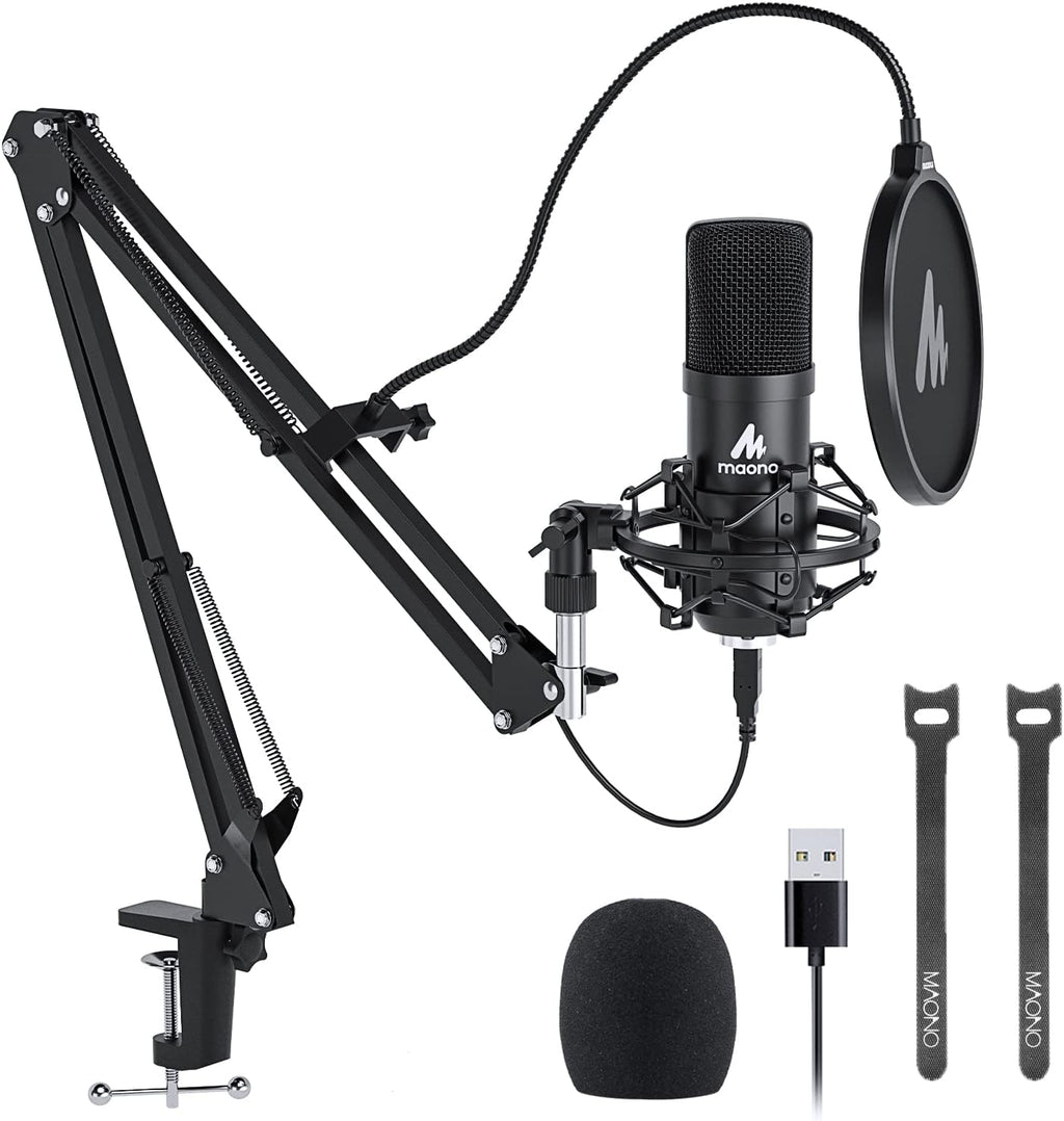 USB Microphone Condenser Cardioid Metal Mic Kit V9833