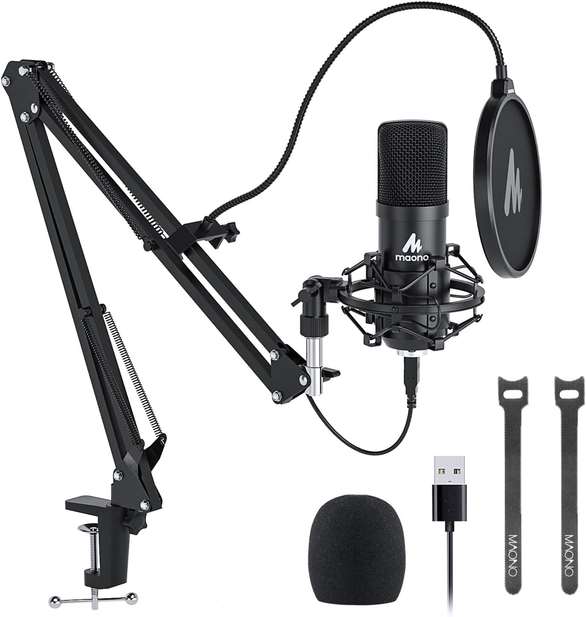 USB Microphone Condenser Cardioid Metal Mic Kit V9833