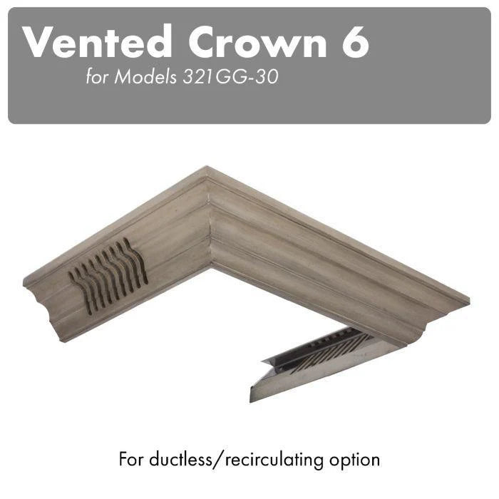 Vented Crown Molding for Wall Mount Range Hood Z425266