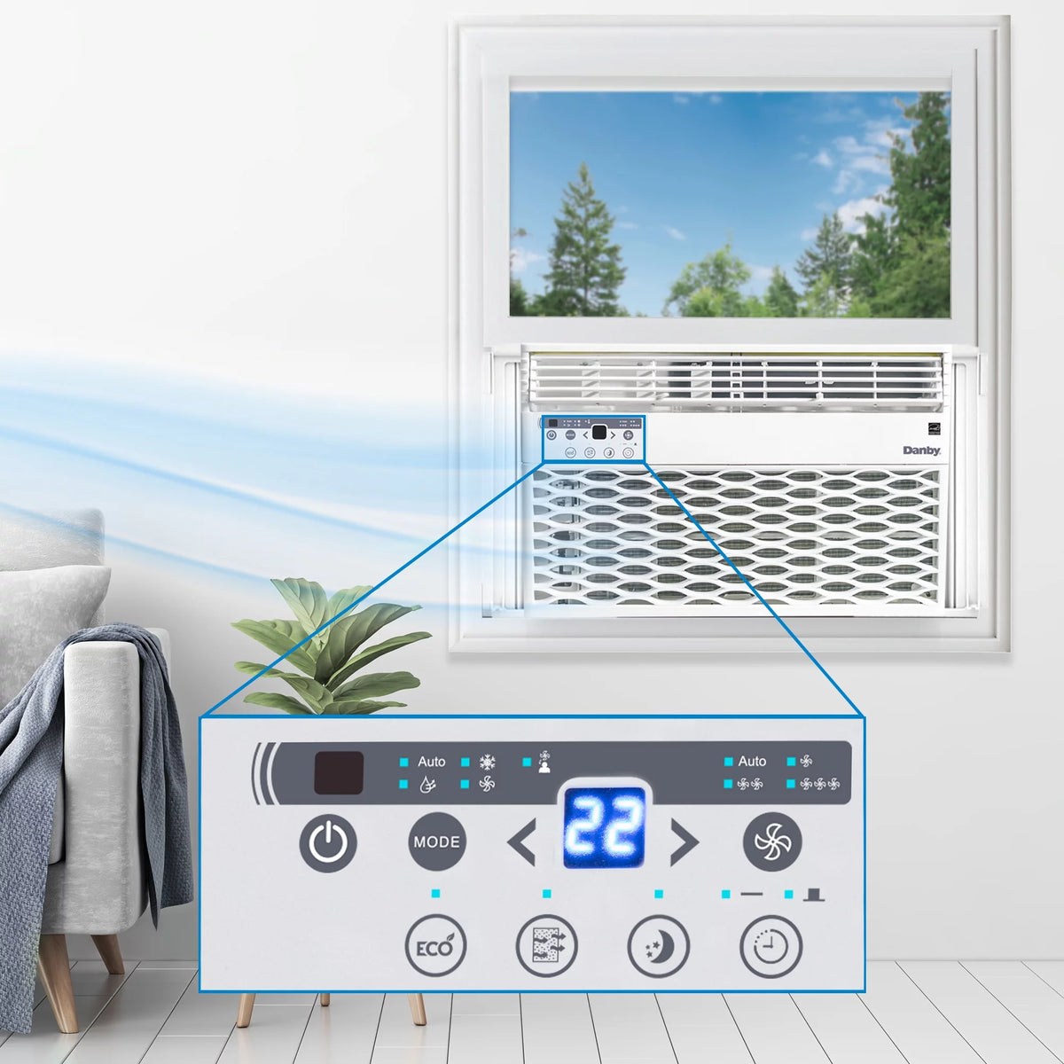 10,000 BTU White Window Air Conditioner with Remote W23518