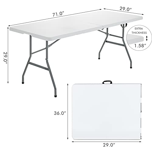 6ft White Folding Table N379