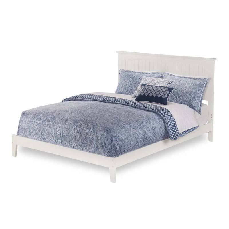 King Panel Platform Bed in White J5350
