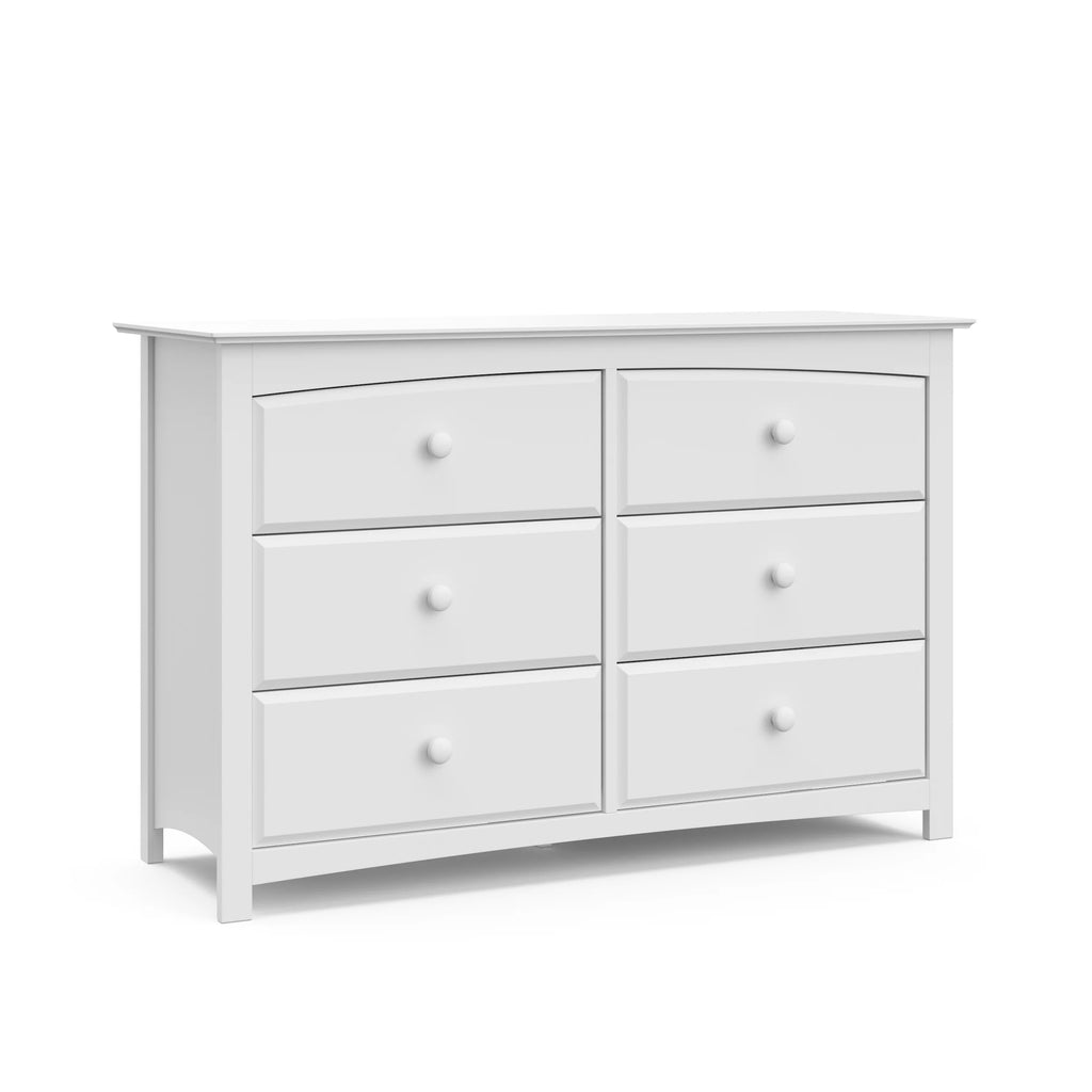 White 6 Drawer Double Dresser W659905