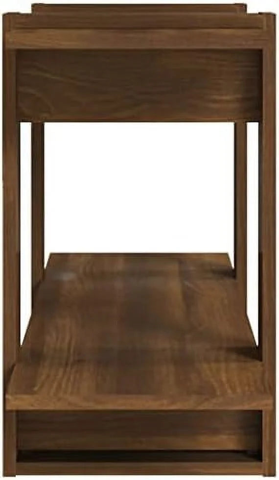 Brown Oak Engineered Wood Bookcase D93972