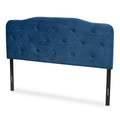 Navy Blue Velvet Upholstered King Headboard S7614