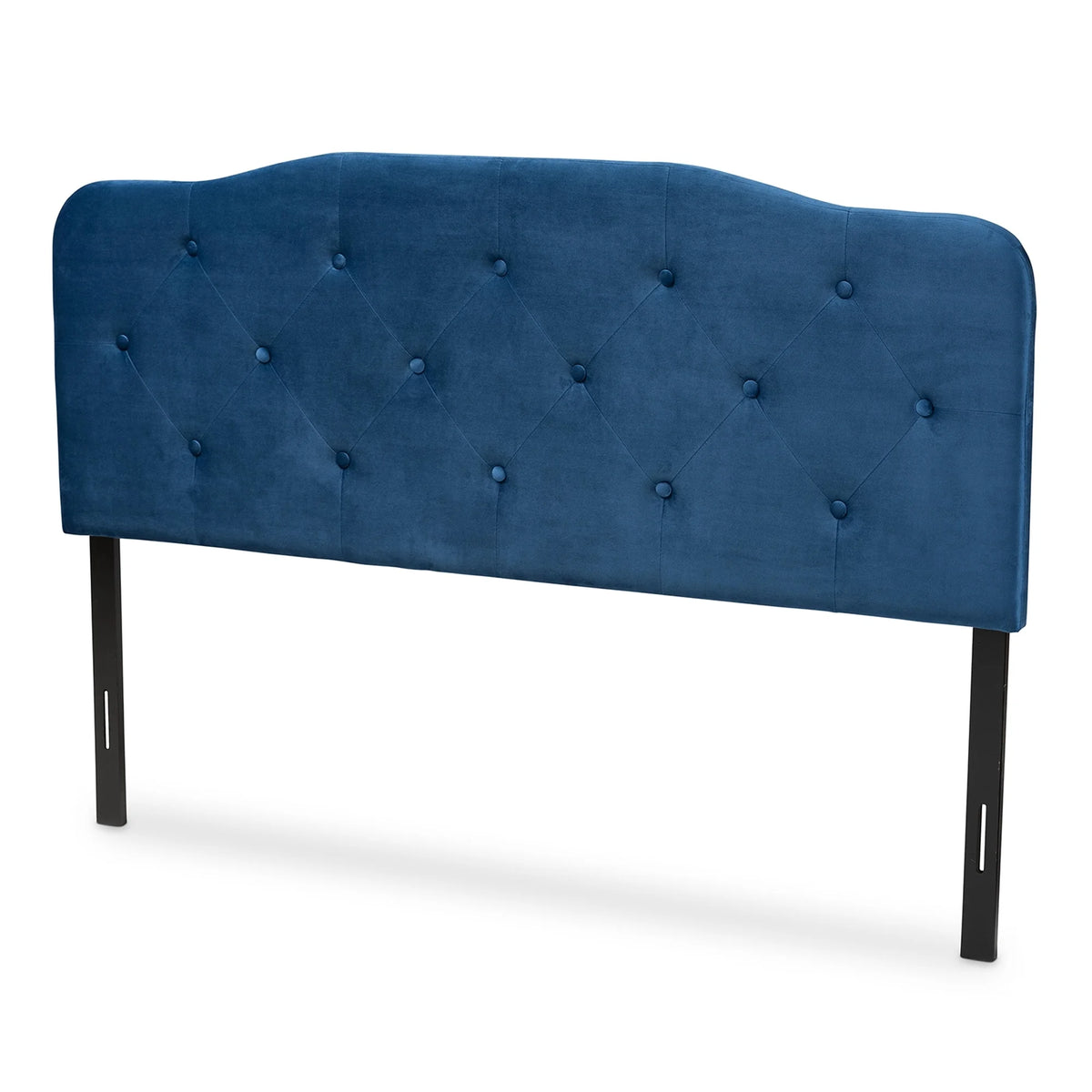 Navy Blue Velvet Upholstered King Headboard S7614