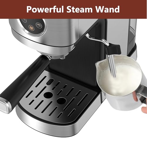 20 Bar Stainless Steel Espresso Machine with Steam Milk Frother H878908