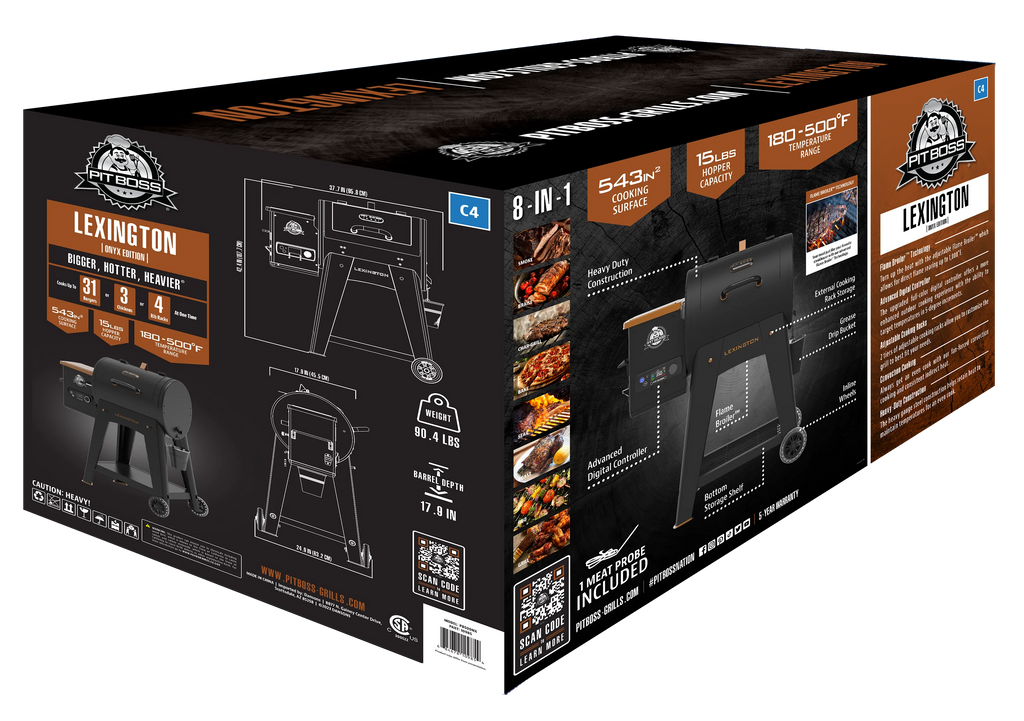 500 Sq in Wood Fired Pellet Grill and Smoker I125486
