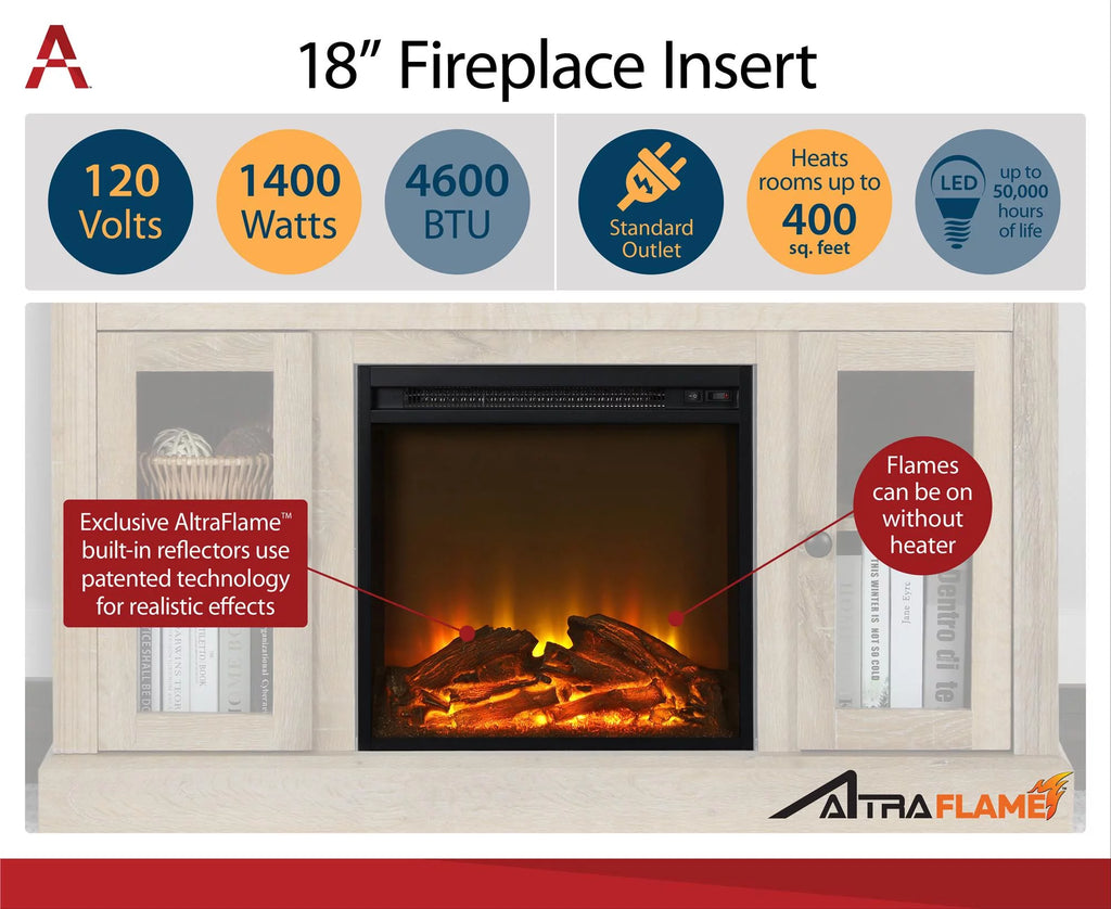 65" Console Fireplace S3707