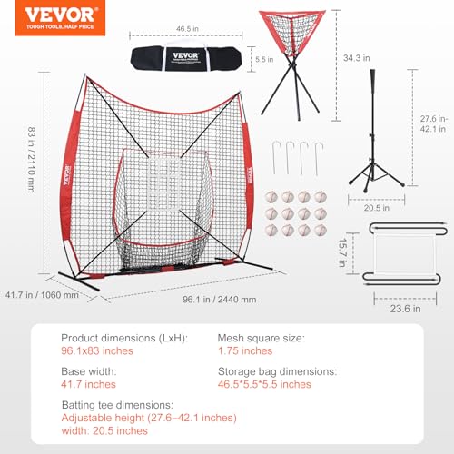 Portable Baseball Training Net with Carry Bag T72878