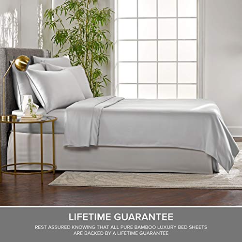 King White Bamboo Viscose Bed Sheet Set R574