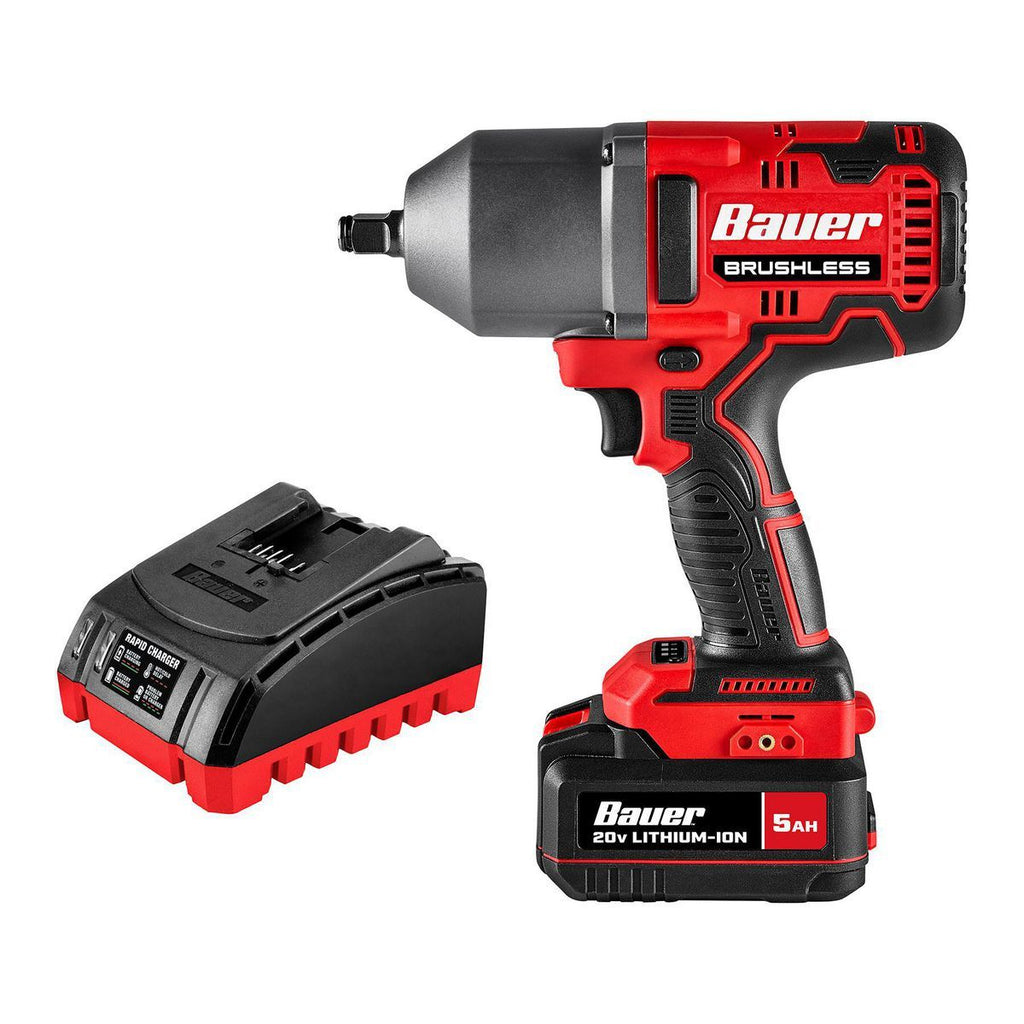 20V Brushless Cordless 1/2 in. High-Torque Impact Wrench Kit with 5 Ah Battery and Charger N918368