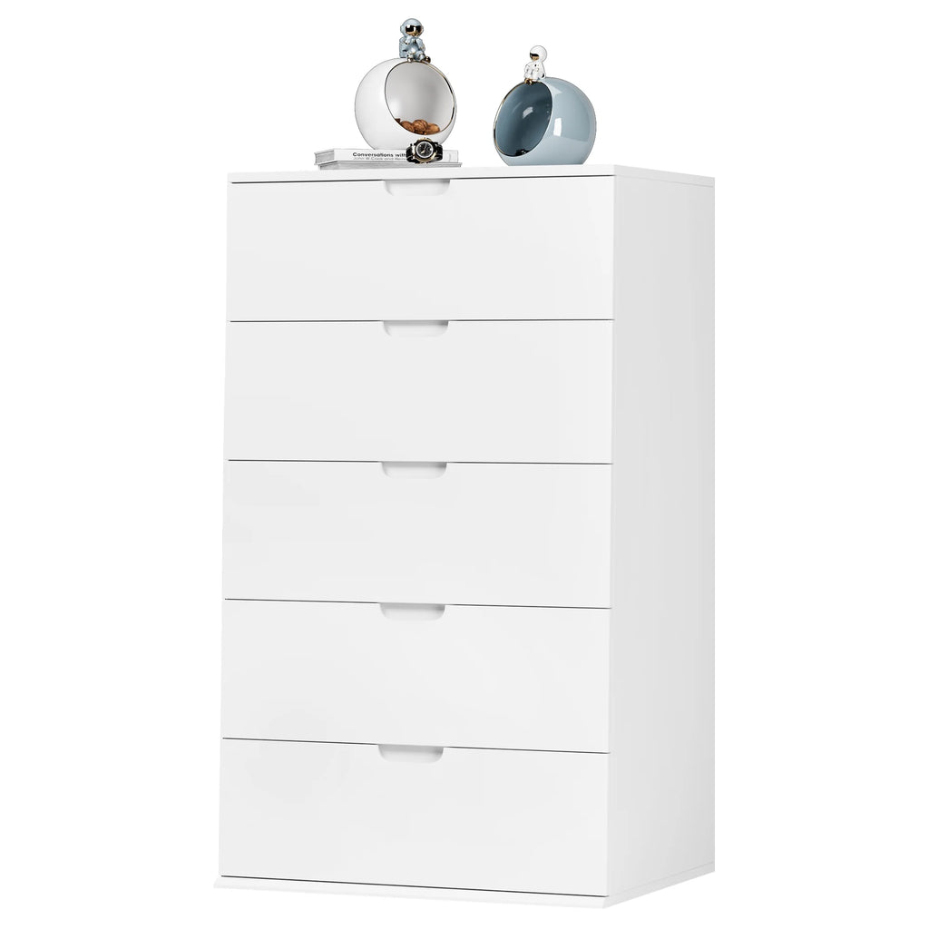 White 5 Drawer Dresser L63454