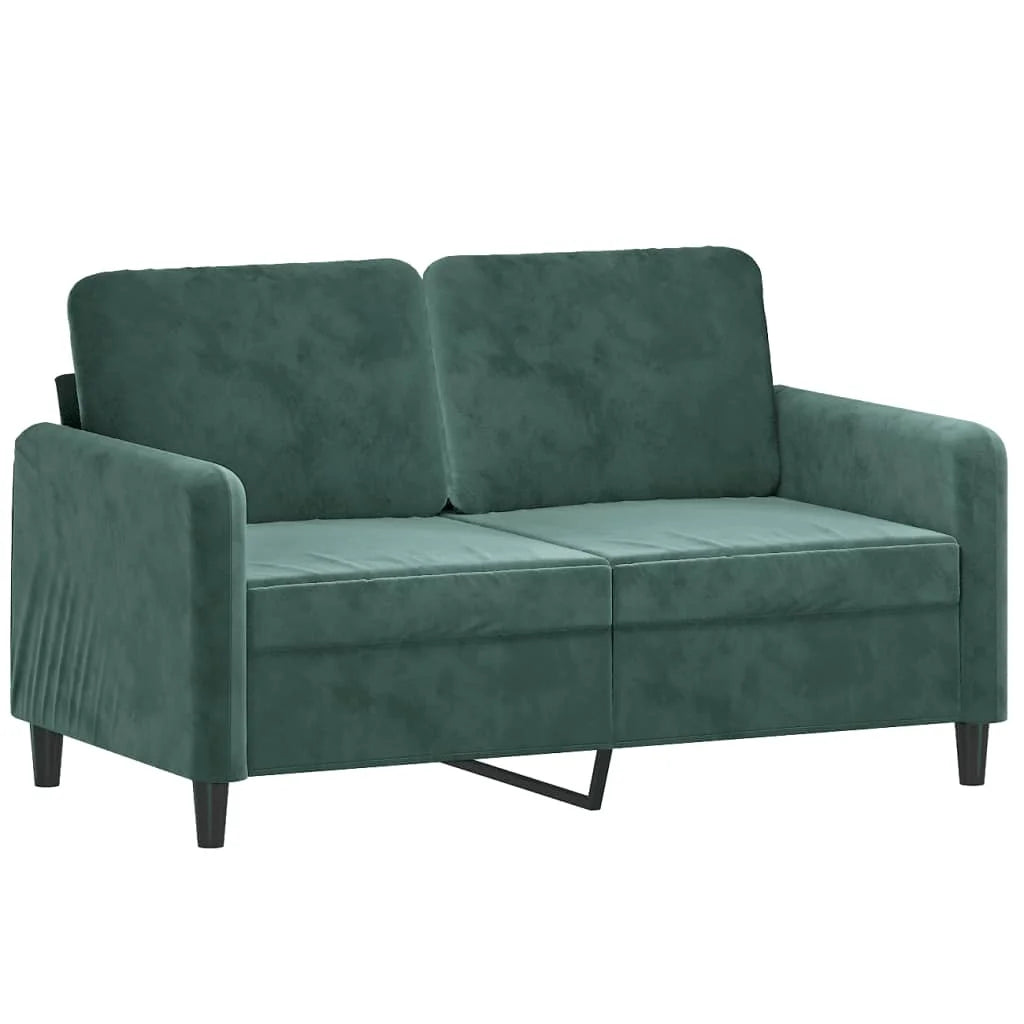 Dark Green Velvet 2 Piece Sofa Set H643