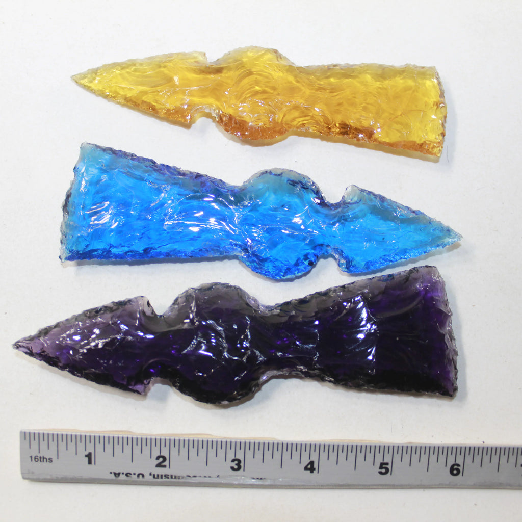 Glass Ornamental Tomahawk Heads O13547