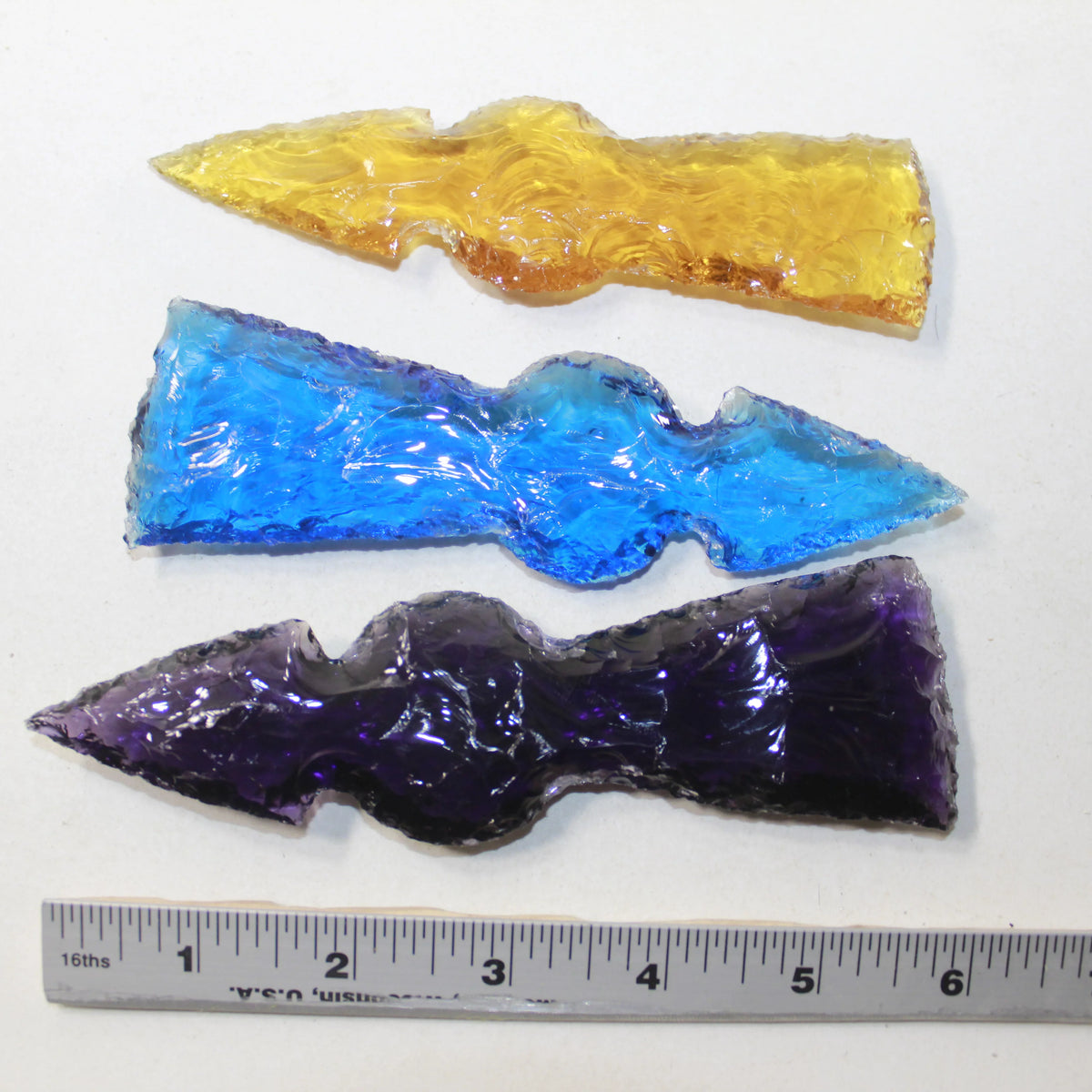 Glass Ornamental Tomahawk Heads O13547