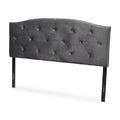 Grey Velvet Upholstered King Size Headboard C46738