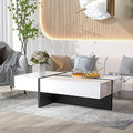 LED Coffee Table 31.5 Inch High Gloss with 16-Color Light and Remote Control T26400