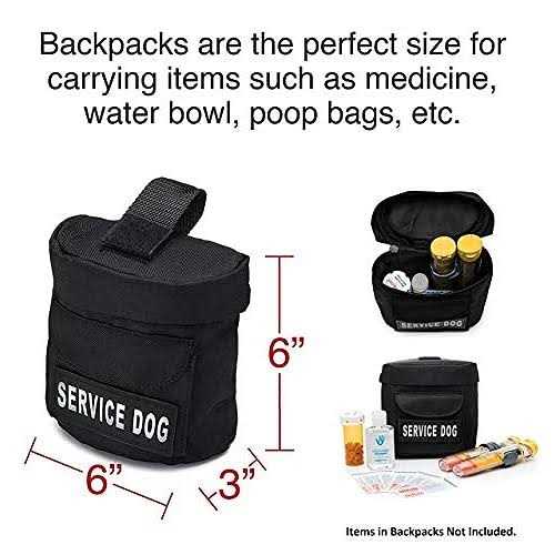 Service Dog Vest with Hook and Loop Straps and Detachable Backpacks in 7 Sizes Q788