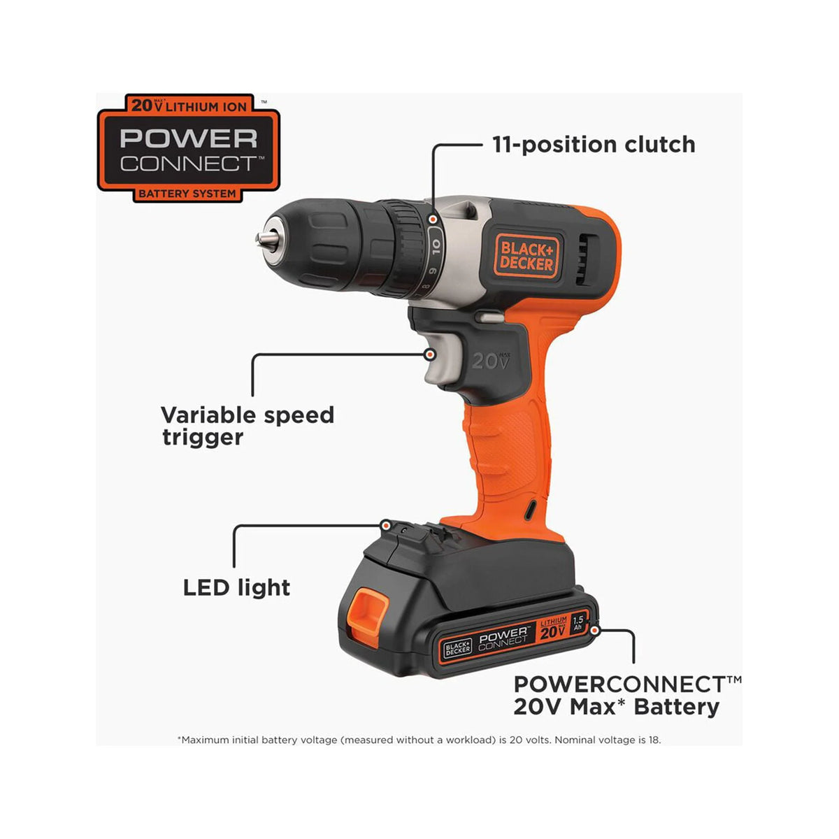 20V Max Cordless Drill Driver Kit G48881