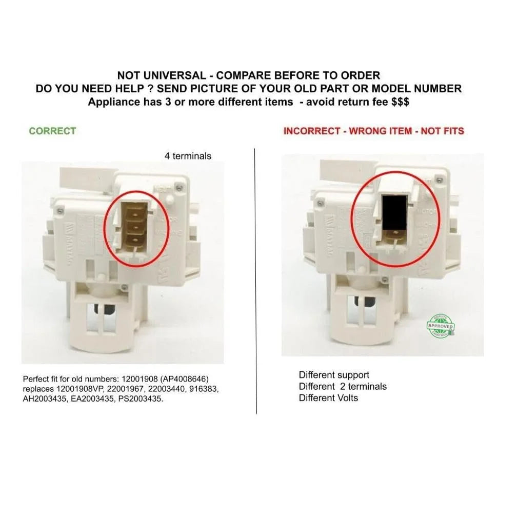 Compatible Washer Lid Switch L7386