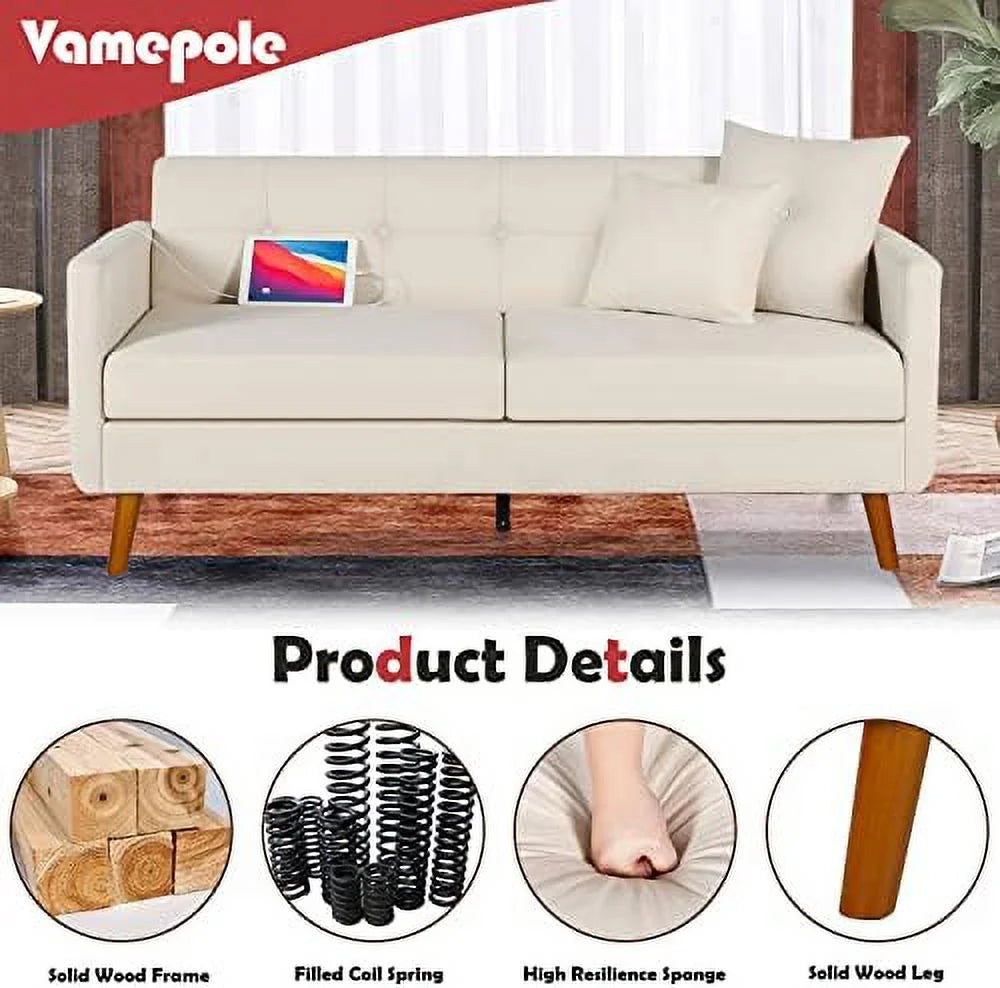 65" Loveseat Sofa with USB & Pillows H30543