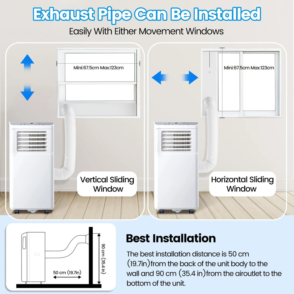 8000 BTU Portable Air Conditioner with Dehumidifier & Fan B994