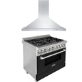 36 in. Dual Fuel Range and Range Hood Appliance Package M225