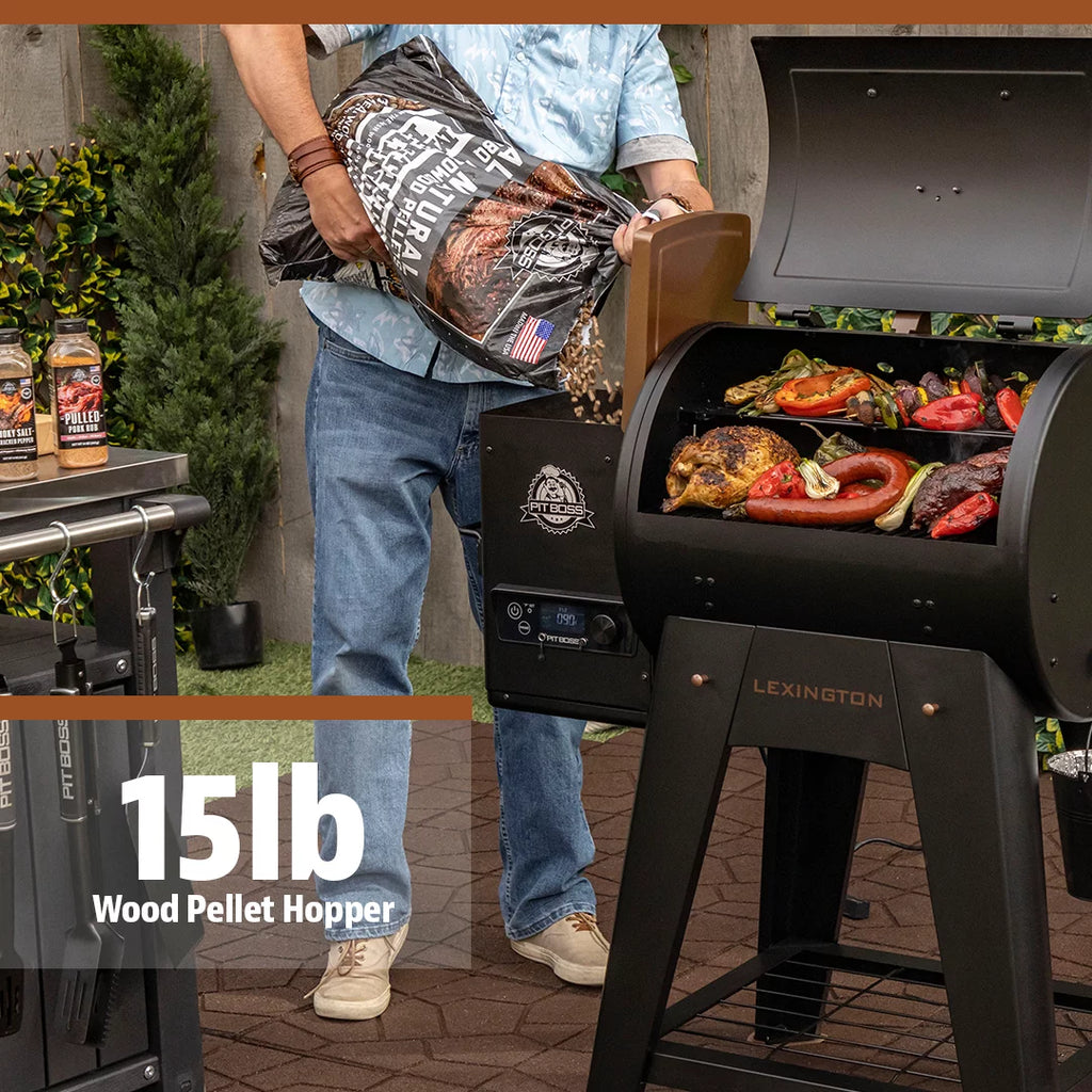 500 Sq in Wood Fired Pellet Grill and Smoker I125486