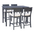 Dark Charcoal Wood Five Piece Tavern Set A73780