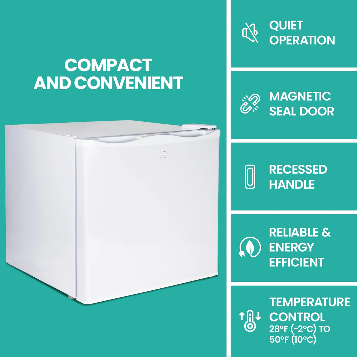 White 1.2 cu ft Upright Freezer C588