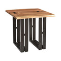 Acacia & Steel End Table M18916