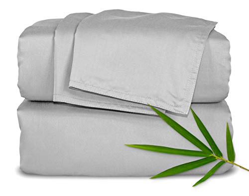 King White Bamboo Viscose Bed Sheet Set R574