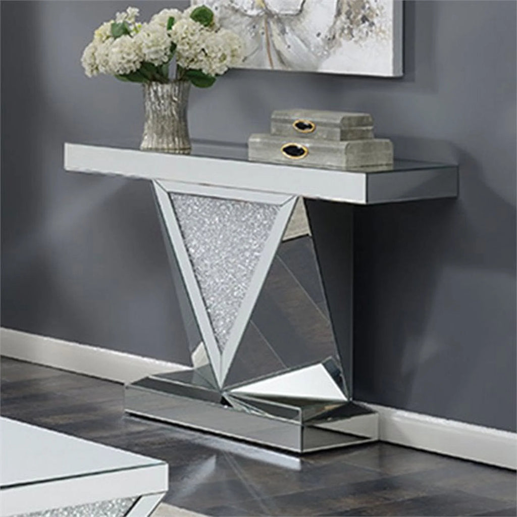 Rectangular Sofa Table with Mirror V82421