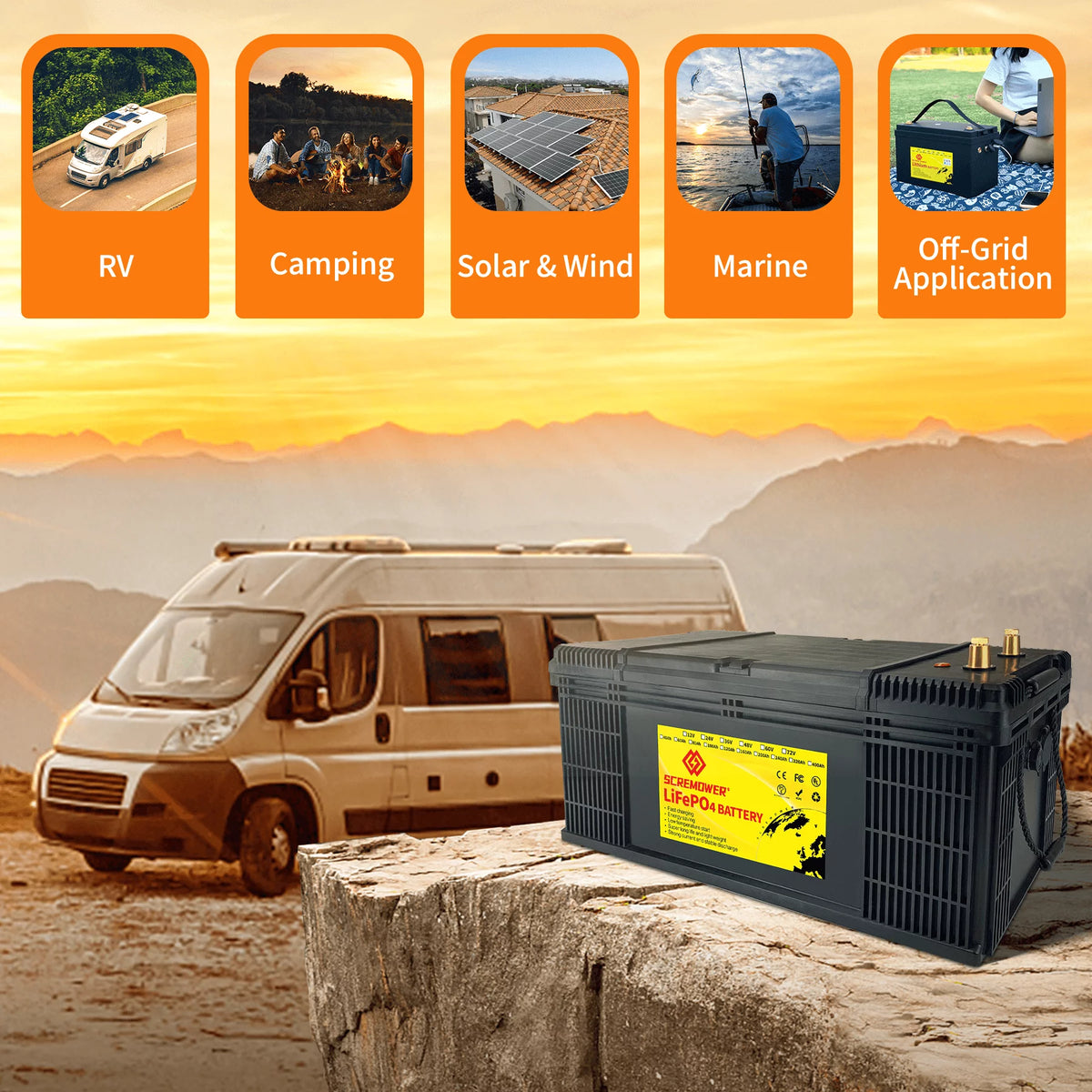 24V 100Ah LiFePO4 Battery with 100A BMS B9313